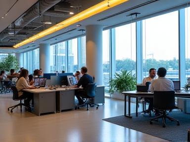 Sterling office view in Birmingham with diverse professionals